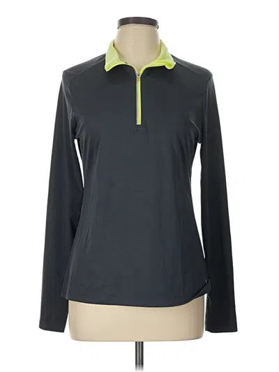 Pre-owned Danskin Now Long Sleeve Top Gray Mock Neckline Tops