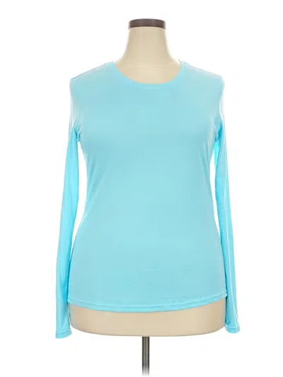 Pre-owned Danskin Now Long Sleeve T-shirt In Blue