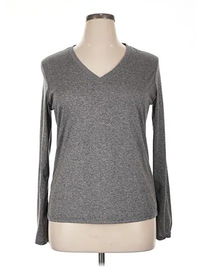 Pre-owned Danskin Now Long Sleeve T-shirt In Gray