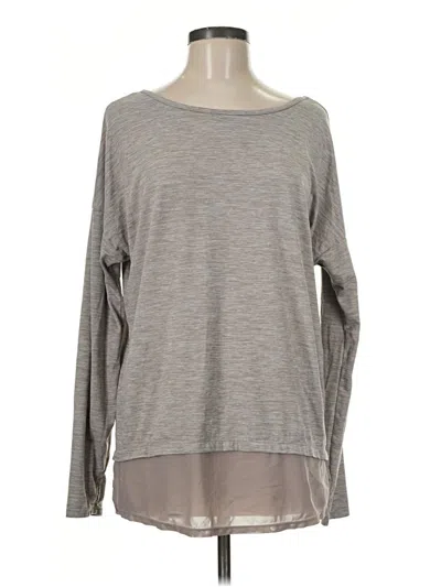 Pre-owned Danskin Now Long Sleeve T-shirt In Gray