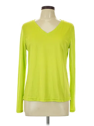 Pre-owned Danskin Now Long Sleeve T-shirt In Green