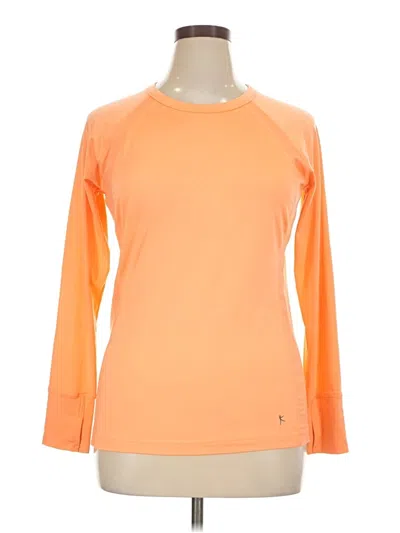 Pre-owned Danskin Now Long Sleeve T-shirt In Orange