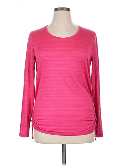 Pre-owned Danskin Now Long Sleeve T-shirt In Pink