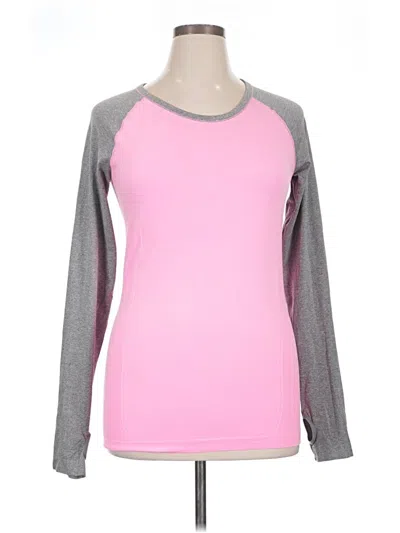 Pre-owned Danskin Now Long Sleeve T-shirt In Pink