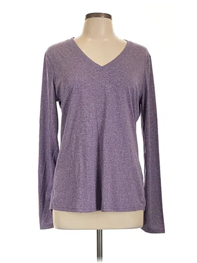 Pre-owned Danskin Now Long Sleeve T-shirt In Purple