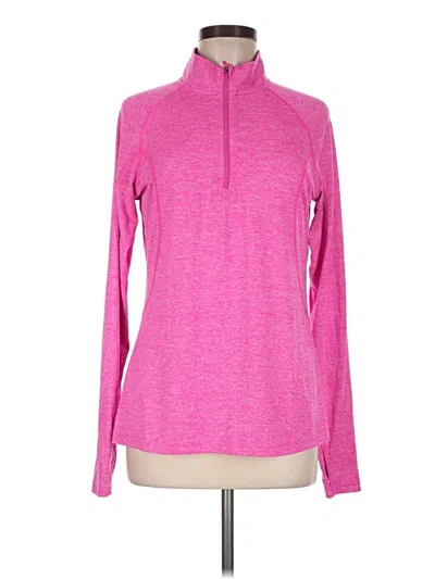 Pre-owned Danskin Now Long Sleeve Turtleneck In Pink
