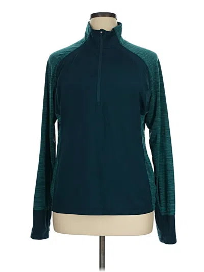 Pre-owned Danskin Now Long Sleeve Turtleneck In Teal