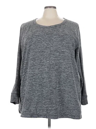 Pre-owned Danskin Now Pullover Sweater In Gray
