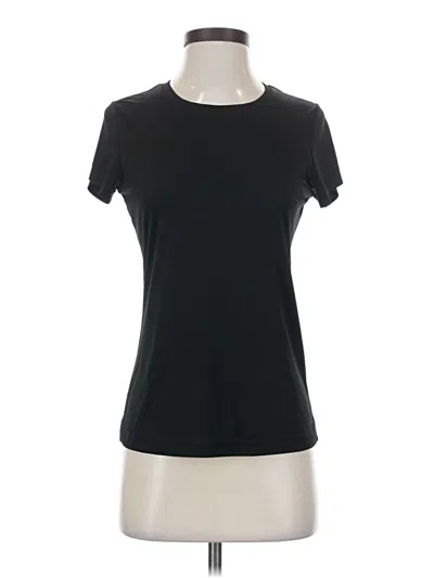 Pre-owned Danskin Now Short Sleeve Top Black Crew Neck Tops