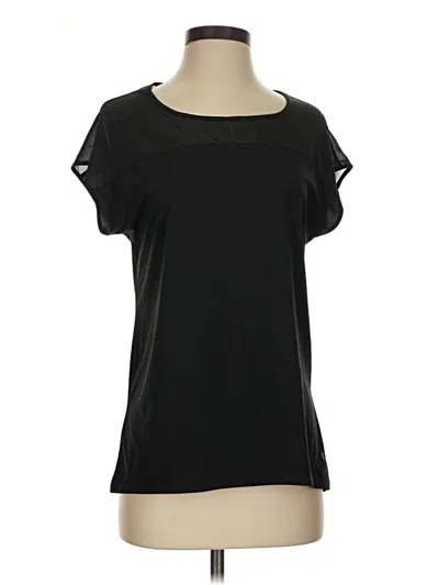 Pre-owned Danskin Now Short Sleeve Top Black Scoop Neck Tops