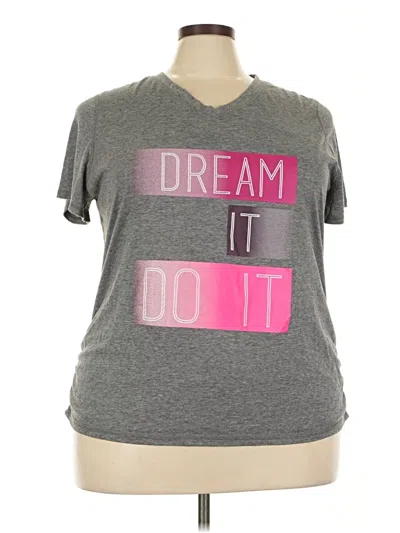 Pre-owned Danskin Now Short Sleeve T-shirt In Gray