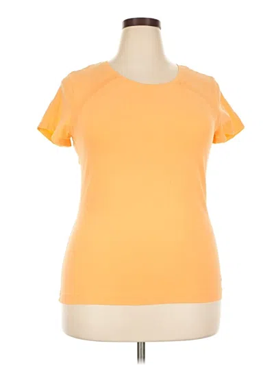 Pre-owned Danskin Now Short Sleeve T-shirt In Orange