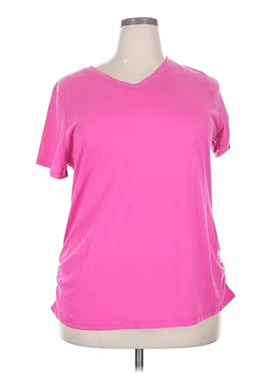 Pre-owned Danskin Now Short Sleeve T-shirt In Pink