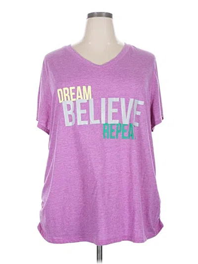 Pre-owned Danskin Now Short Sleeve T-shirt In Purple
