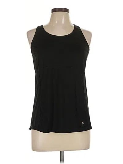 Pre-owned Danskin Now Sleeveless Top Black Halter Neckline Tops