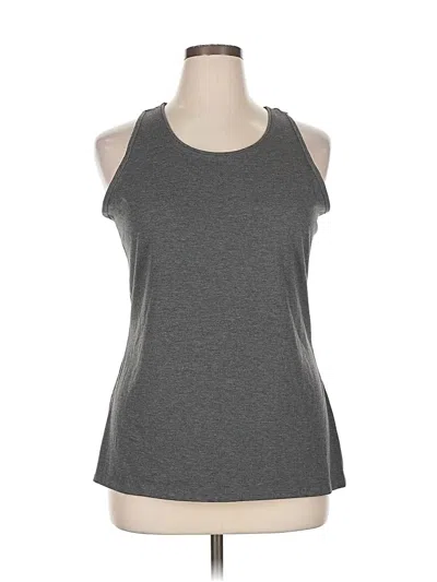 Pre-owned Danskin Now Sleeveless Top Gray Halter Neckline Tops