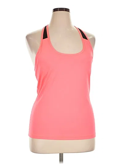 Pre-owned Danskin Now Sleeveless Top Orange Halter Neckline Tops