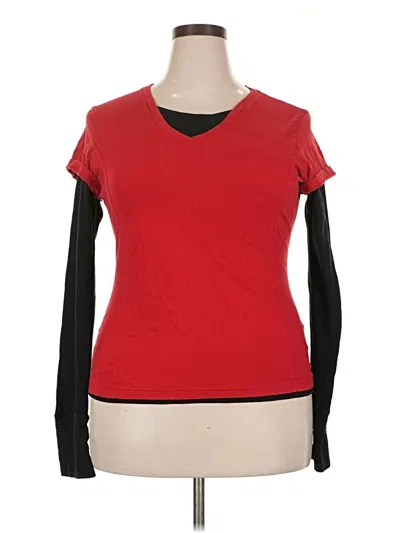 Pre-owned Danskin Now Sleeveless T-shirt In Red