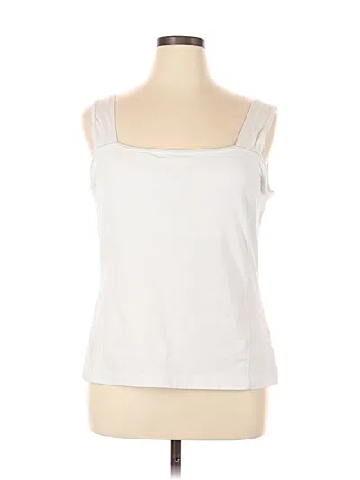 Pre-owned Danskin Now Sleeveless T-shirt In White