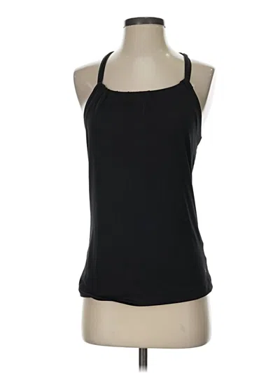 Pre-owned Danskin Now Tank Top Black Halter Neckline Tops