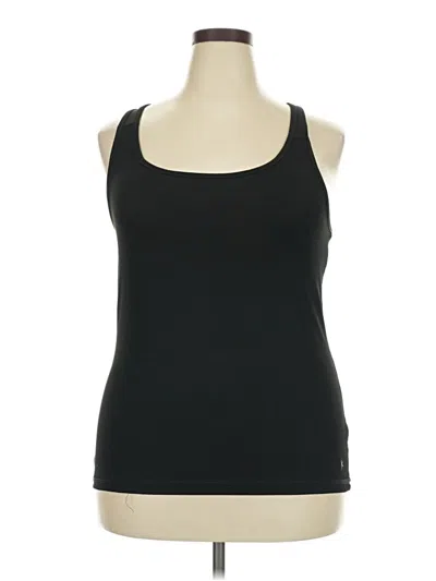 Pre-owned Danskin Now Tank Top Black Halter Neckline Tops