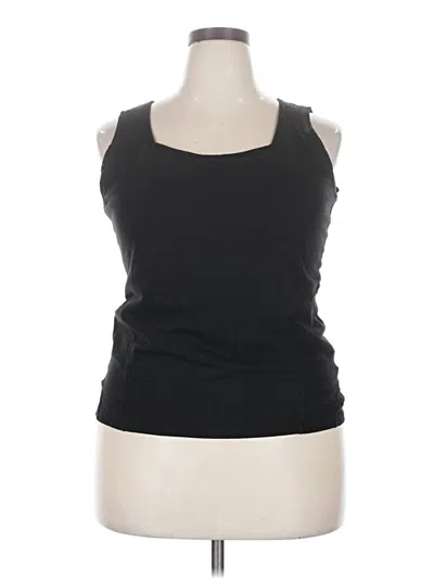 Pre-owned Danskin Now Tank Top Black Halter Neckline Tops