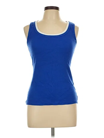 Pre-owned Danskin Now Tank Top Blue Halter Neckline Tops