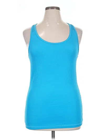 Pre-owned Danskin Now Tank Top Blue Halter Neckline Tops