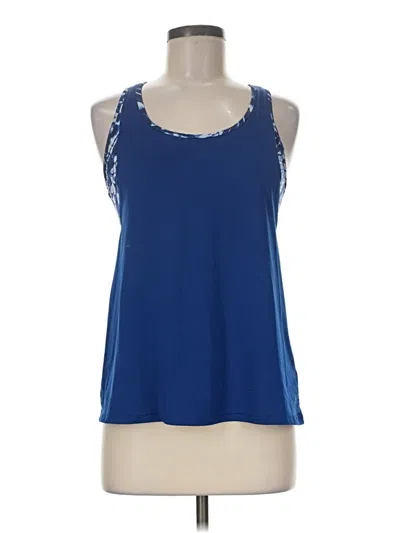 Pre-owned Danskin Now Tank Top Blue Halter Neckline Tops
