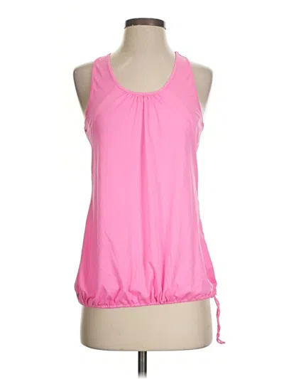 Pre-owned Danskin Now Tank Top Pink Halter Neckline Tops