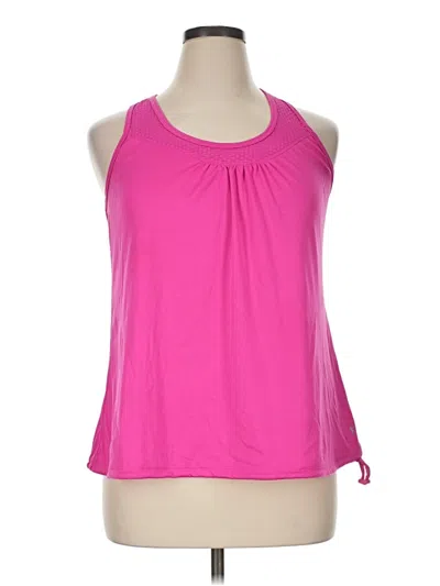 Pre-owned Danskin Now Tank Top Pink Halter Neckline Tops