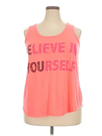 Pre-owned Danskin Now Tank Top Pink Strapless Neckline Tops