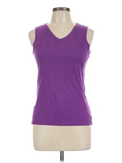 Pre-owned Danskin Now Tank Top Purple V-neck Tops