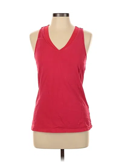 Pre-owned Danskin Now Tank Top Red Halter Neckline Tops