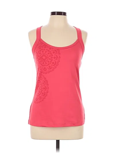Pre-owned Danskin Now Tank Top Red Halter Neckline Tops