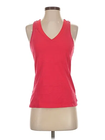 Pre-owned Danskin Now Tank Top Red Plunge Neckline Tops