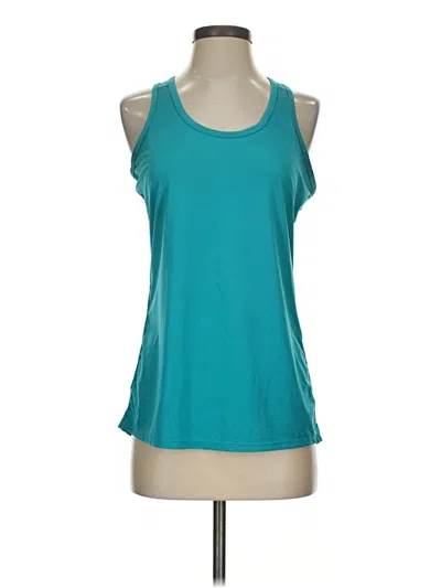 Pre-owned Danskin Now Tank Top Teal Halter Neckline Tops