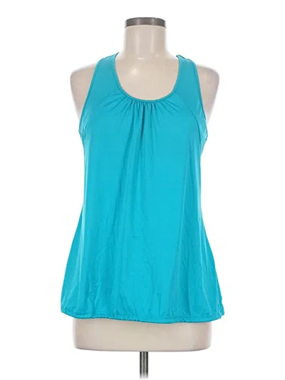 Pre-owned Danskin Now Tank Top Teal Halter Neckline Tops