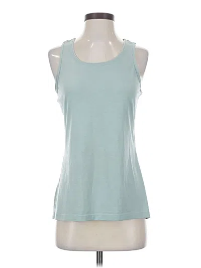 Pre-owned Danskin Now Tank Top Teal Halter Neckline Tops In Blue
