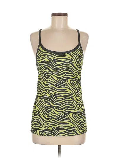 Pre-owned Danskin Now Tank Top Yellow Halter Neckline Tops