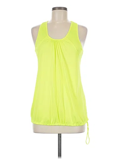 Pre-owned Danskin Now Tank Top Yellow Halter Neckline Tops