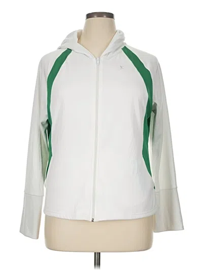 Pre-owned Danskin Now Track Jacket In White