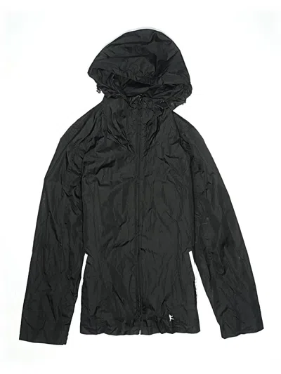 Pre-owned Danskin Now Kids' Windbreaker Jacket In Black