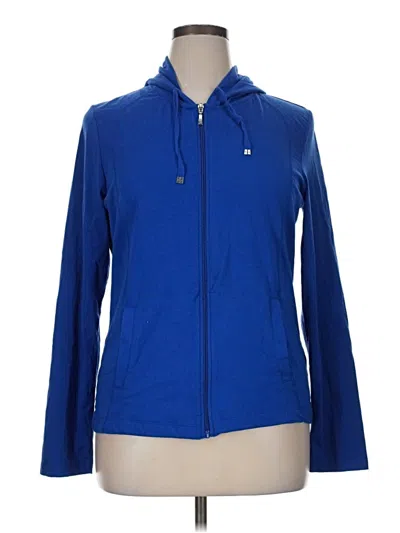 Pre-owned Danskin Now Zip Up Hoodie In Blue