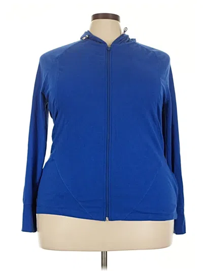 Pre-owned Danskin Now Zip Up Hoodie In Blue