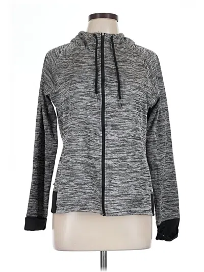 Pre-owned Danskin Now Zip Up Hoodie In Gray