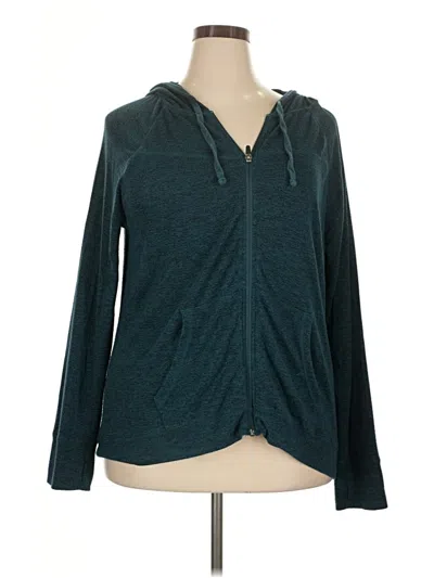 Pre-owned Danskin Now Zip Up Hoodie In Teal