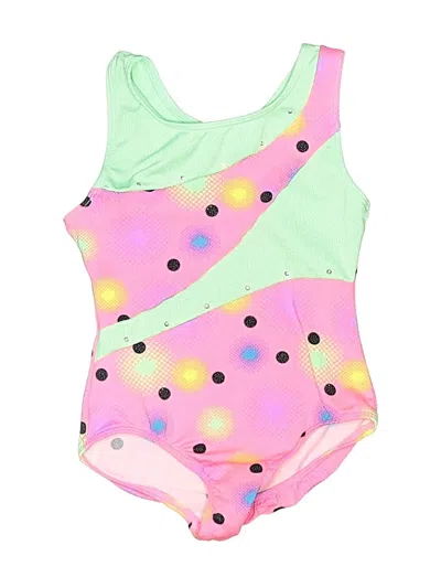 Pre-owned Danskin Kids' One Piece Swimsuit In Pink