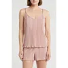 Danskin Plissé Satin Camisole & Shorts Pajamas