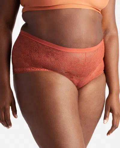 Danskin Plus Size 3-pack Lace Boyshort Underwear In Sweet Harvest Multi